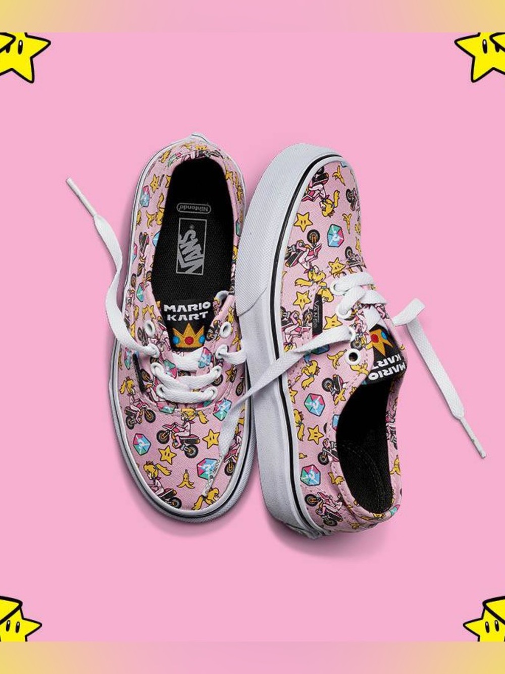 Vans x Nintendo Princess Peach Mario Kart sneakers kids 11.5